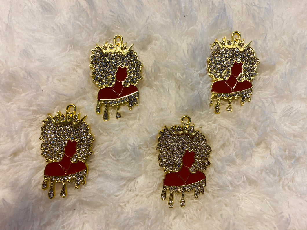 Queen Bling Drip Crown Charms