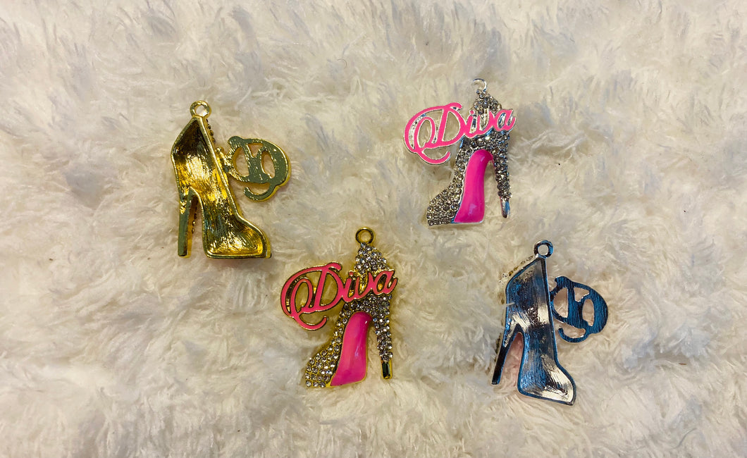 Boujie Bling Diva (PINK)Rhinestone Heels Charms